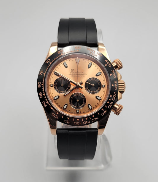 Custom Chronograph Mod Watch | Rose Gold