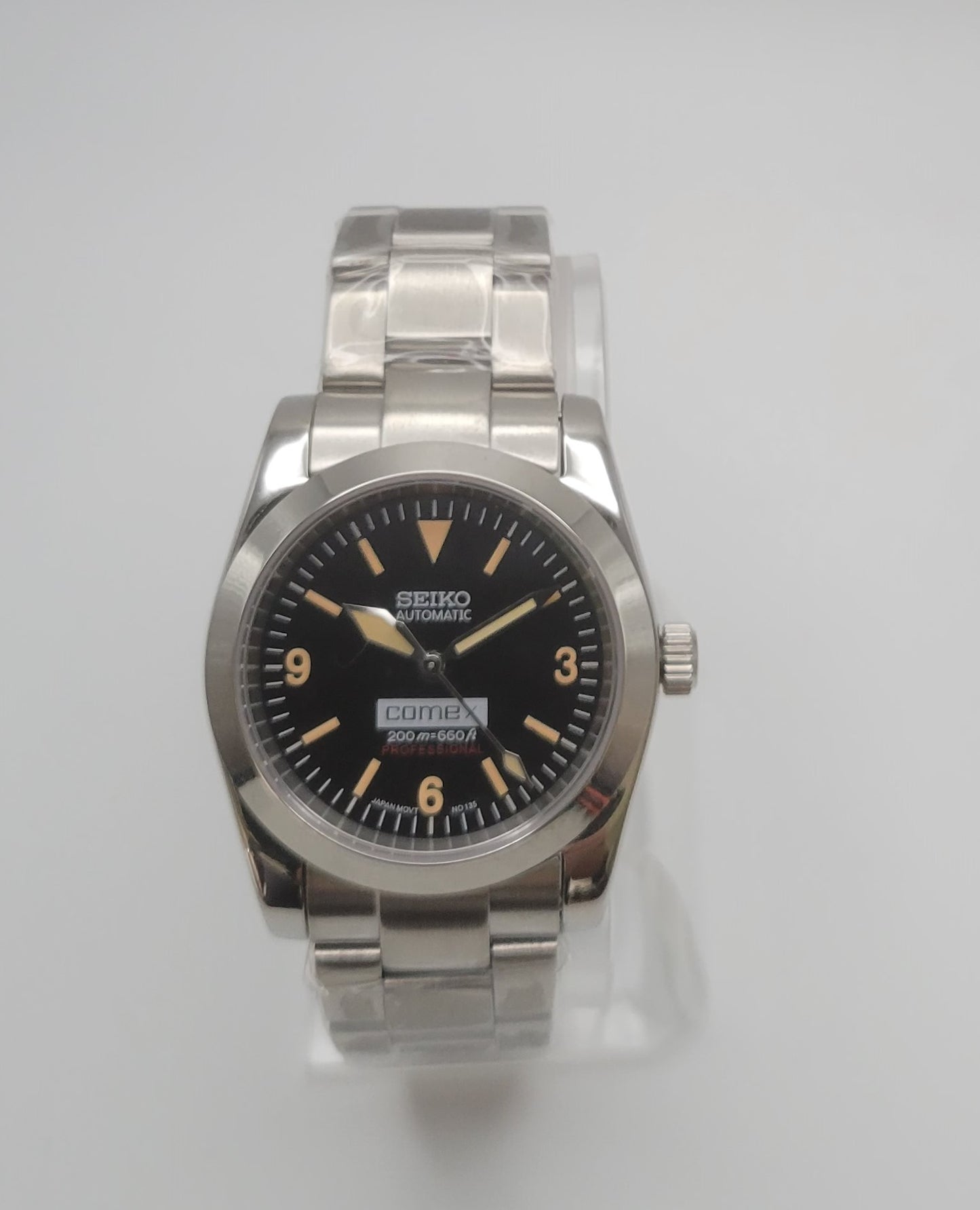 Custom Explorer Seiko Mod Watch, Antique