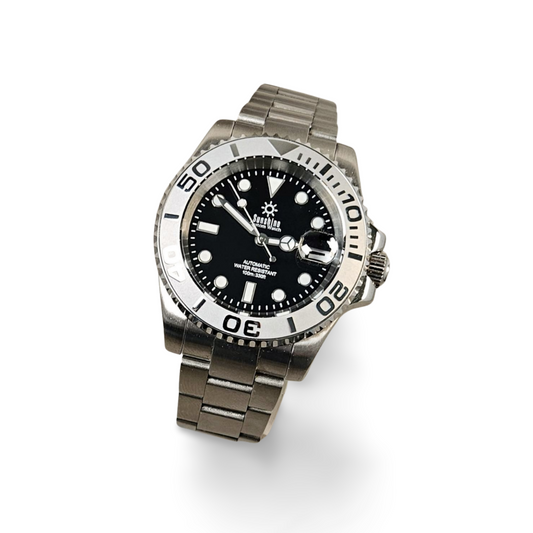 40mm Yacht Sub Diver Watch - Silver