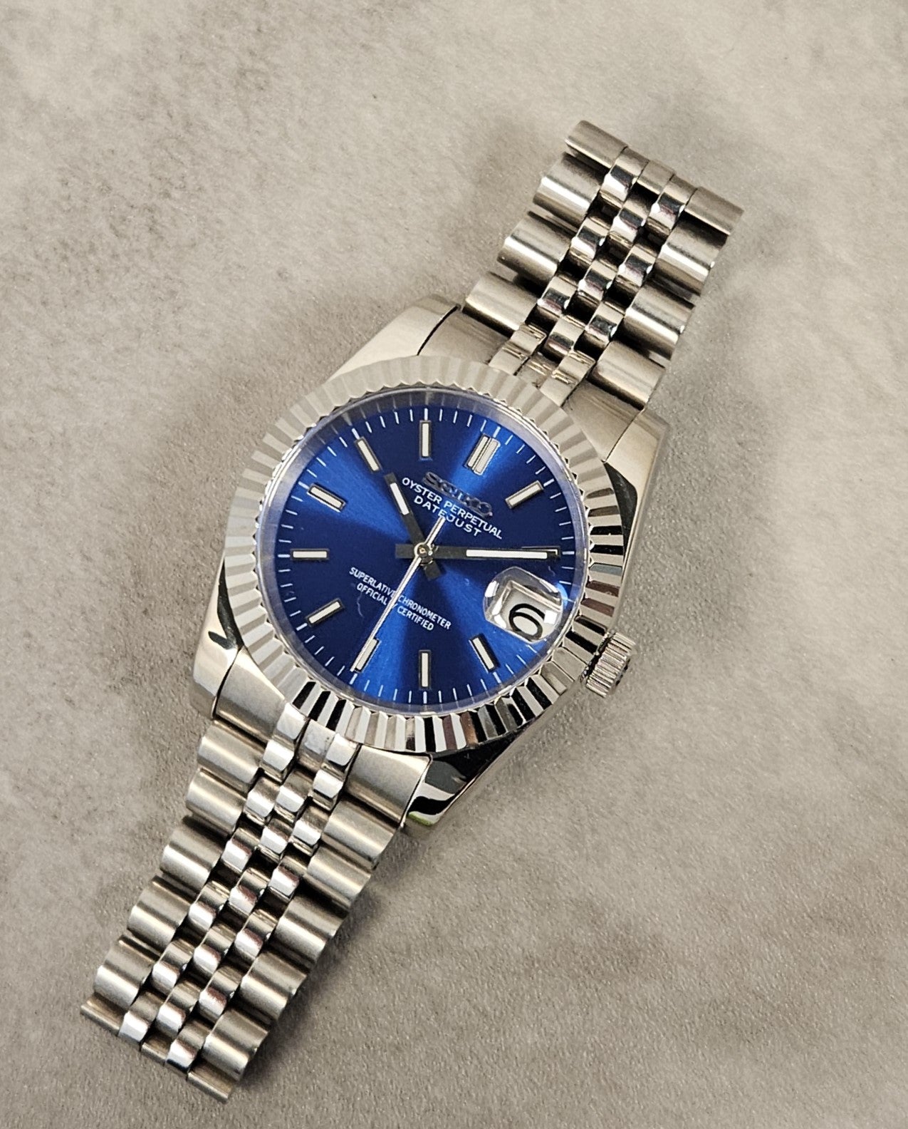 Datejust Seiko Custom Watch Mod, Various Dial Colors