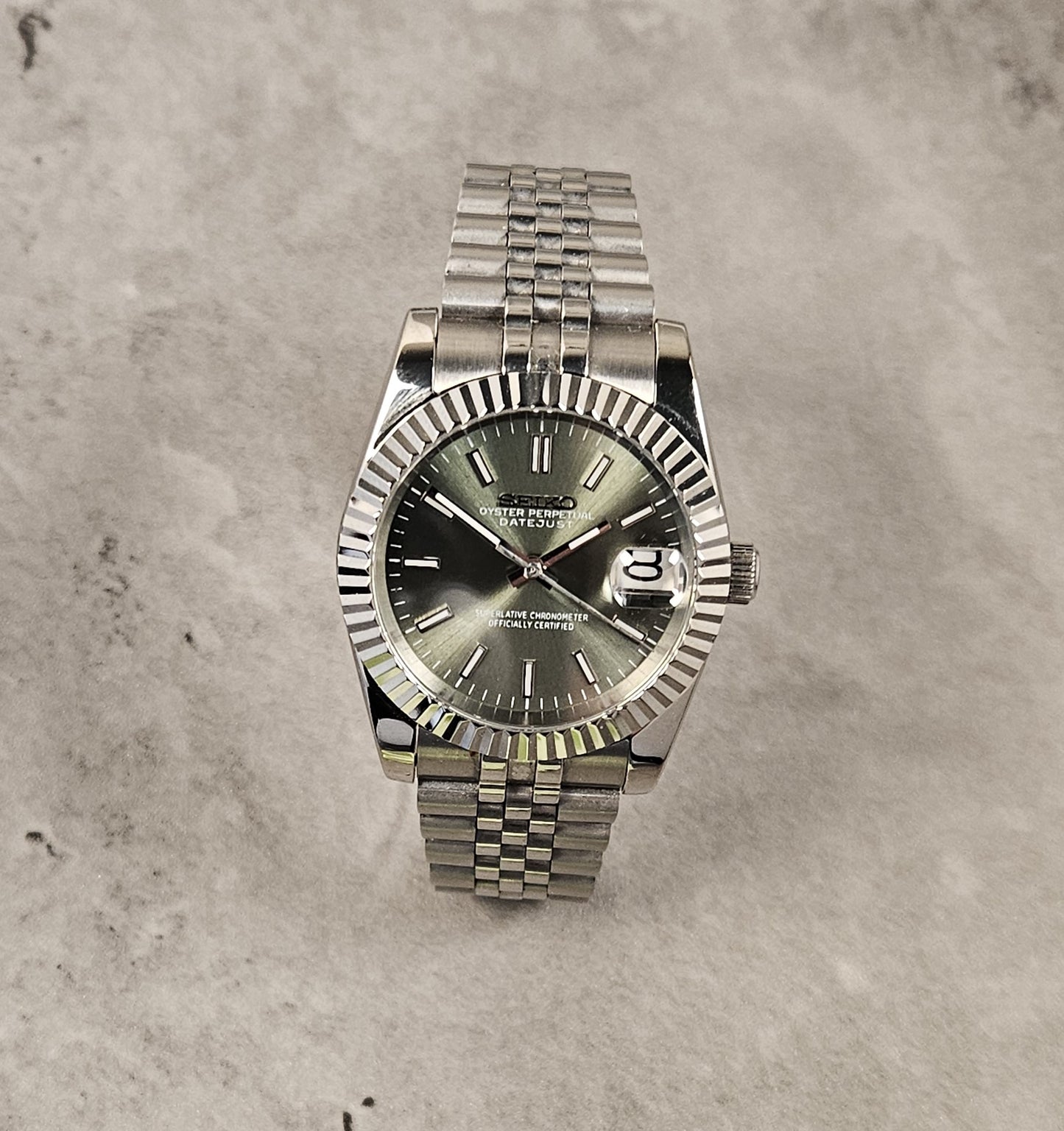 Datejust Seiko Custom Watch Mod, Various Dial Colors