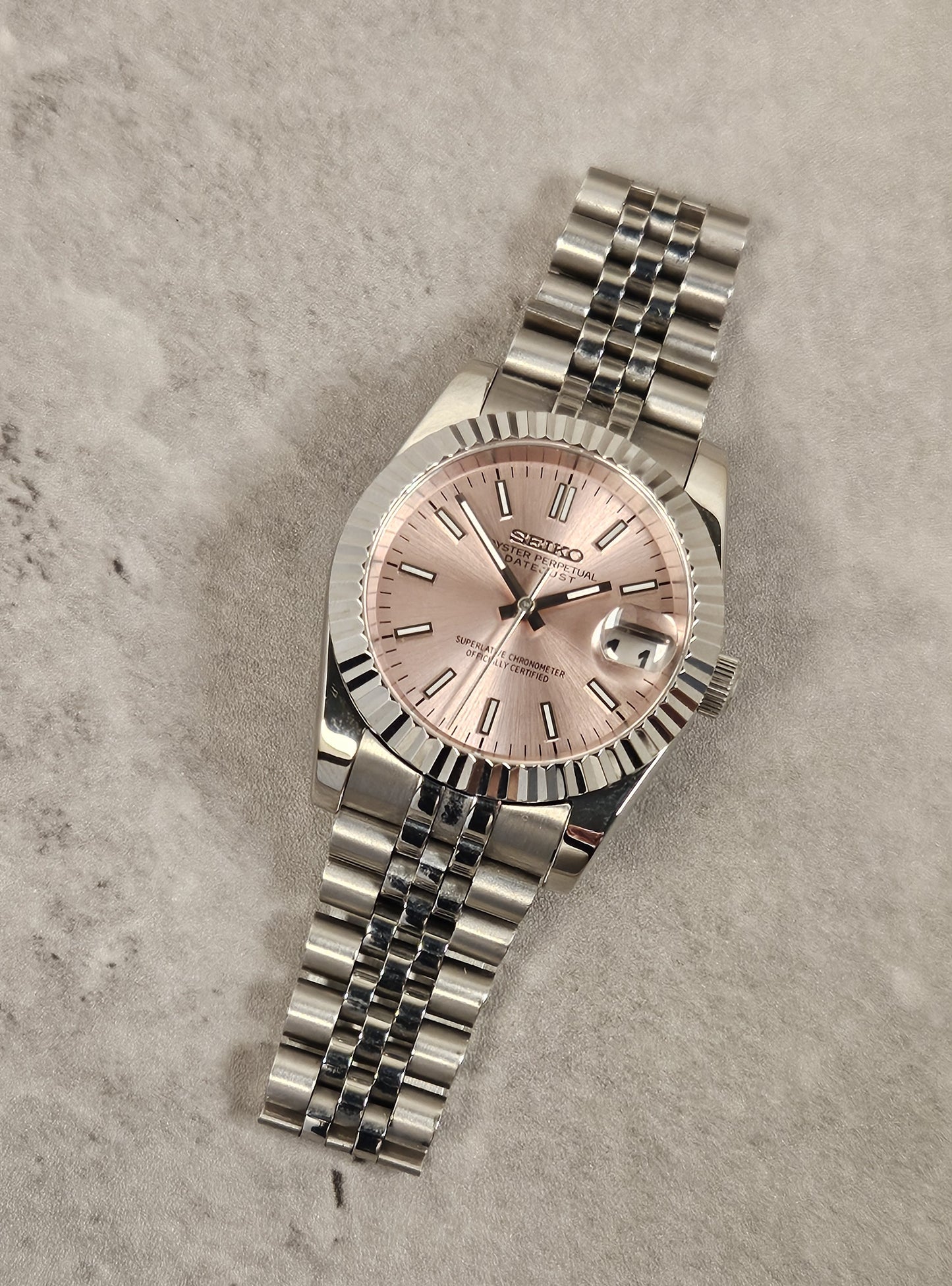 Datejust Seiko Custom Watch Mod, Various Dial Colors