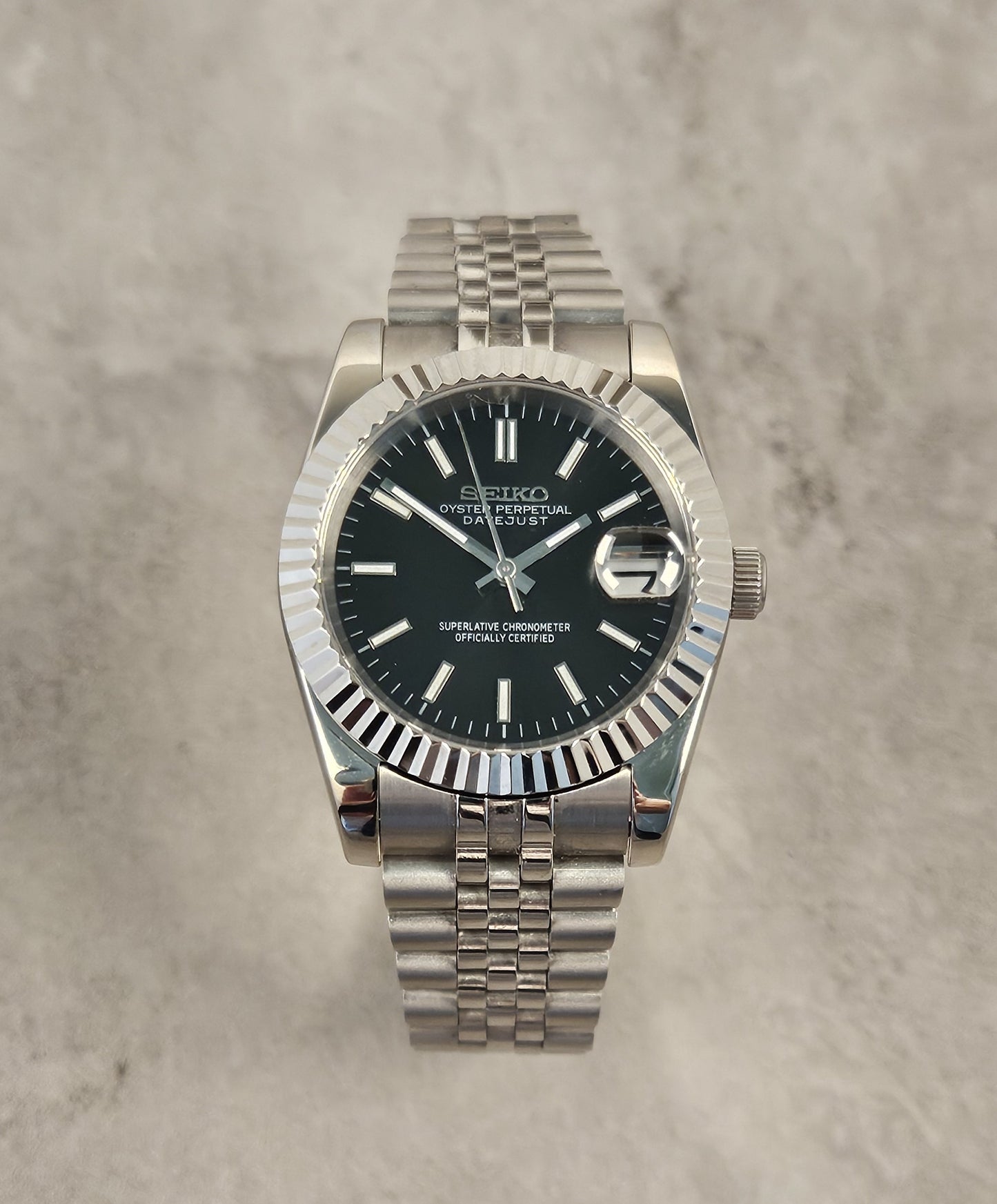 Datejust Seiko Custom Watch Mod, Various Dial Colors