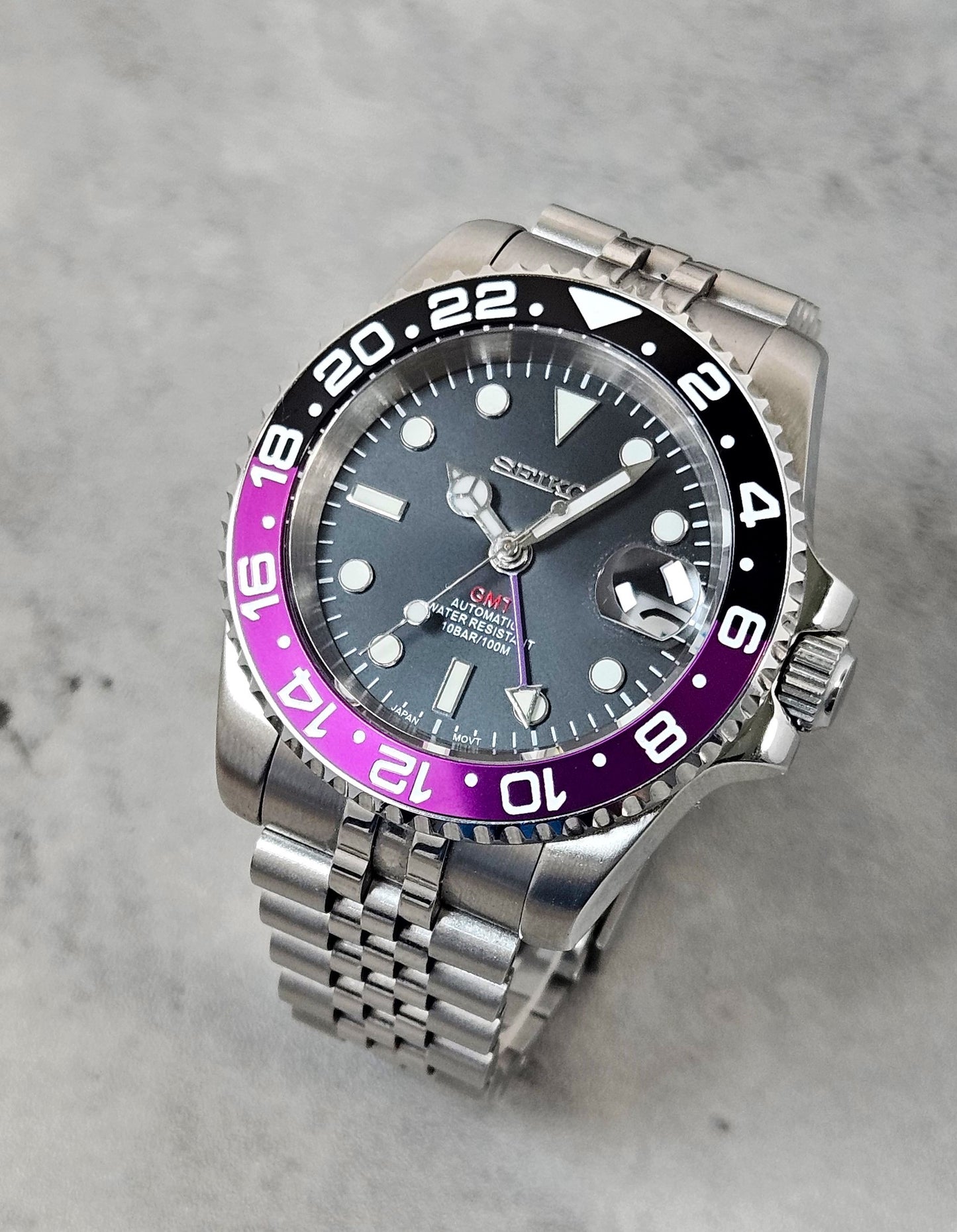 GMT Joker Seiko Custom Mod Watch