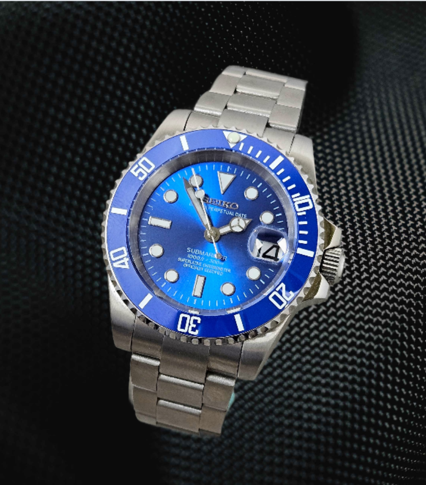 Seiko Sub Mod Watch V2 (Smurf)
