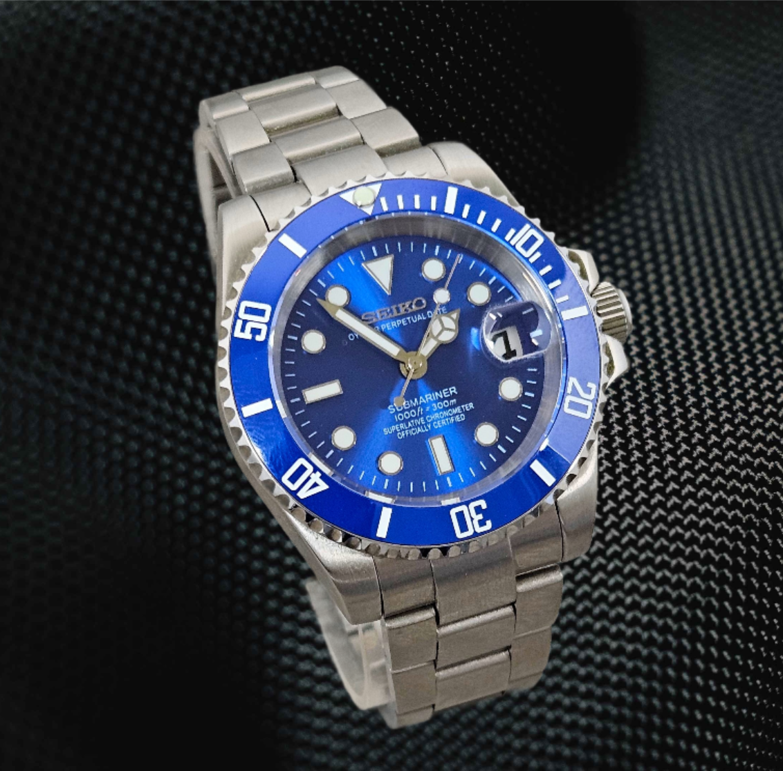 Seiko Sub Mod Watch V2 (Smurf)