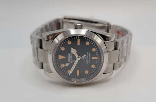 Explorer Seiko Mod Watch, Antique Dial - Sunshine Custom Watch