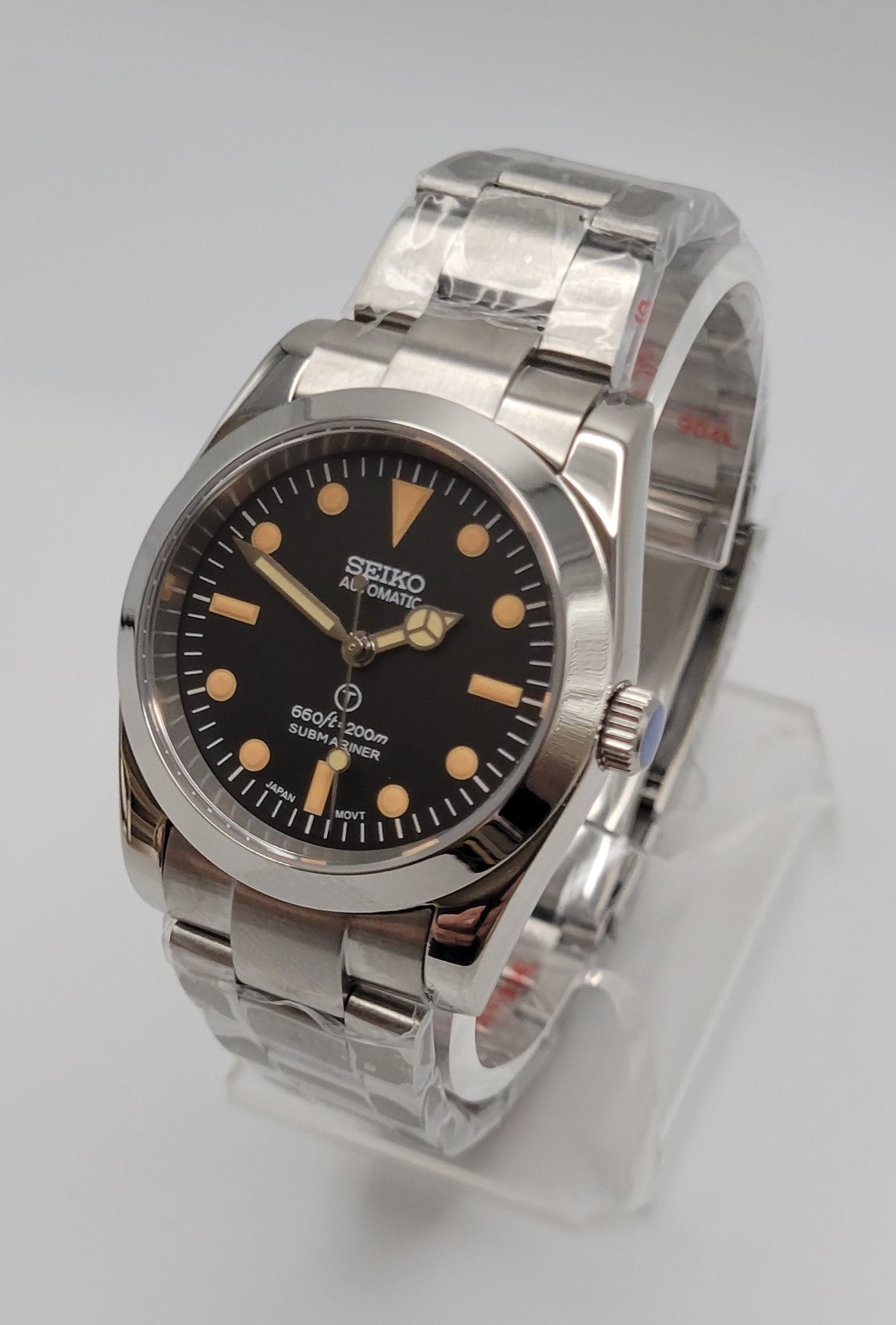 Explorer Seiko Mod Watch, Antique Dial - Sunshine Custom Watch