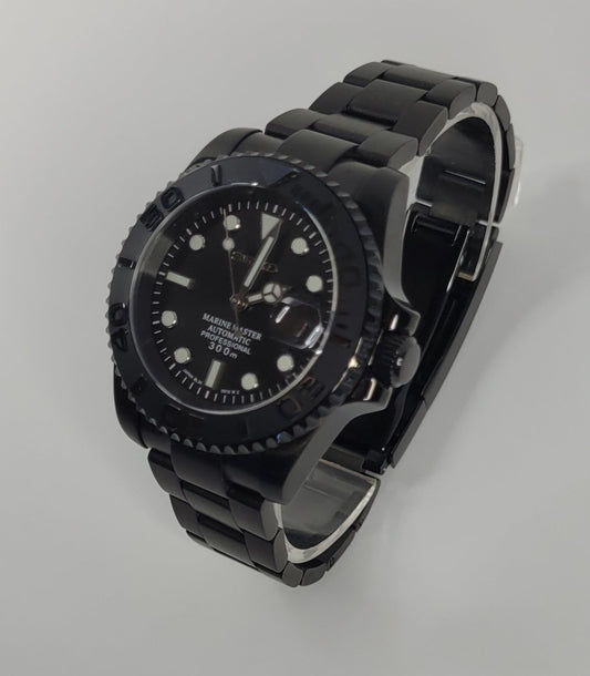 Seiko Custom Mod Watch Black Case, Black Ceramic Bezel, Sapphire - powered by NH35 Automatic Movement - Sunshine Custom Watch