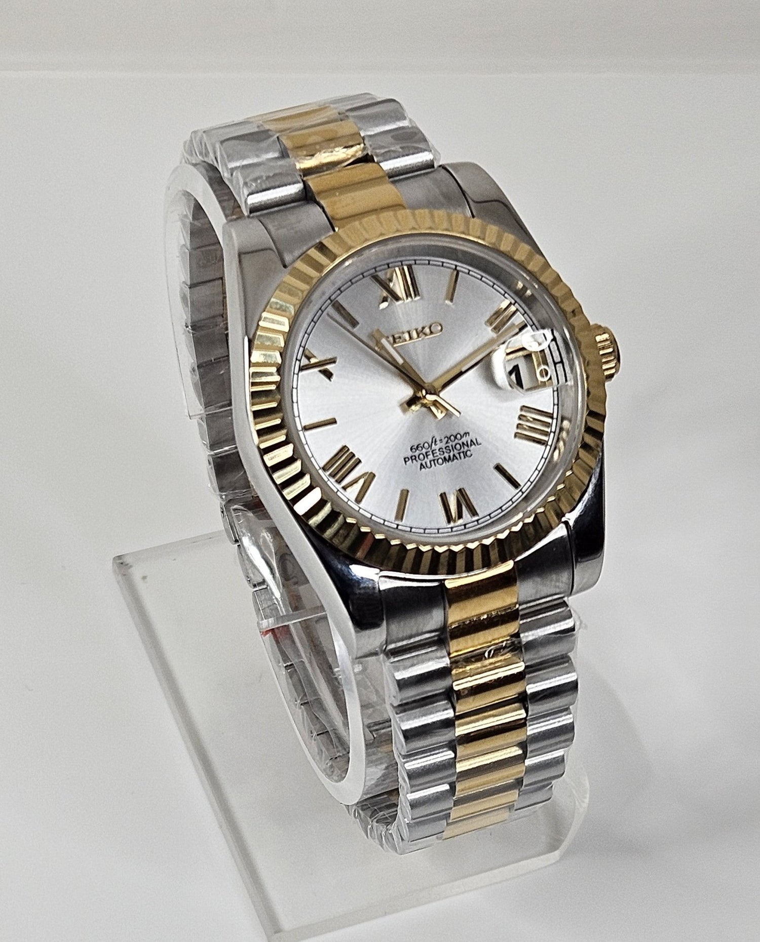 Seiko Mod Watch - DateJust Style Cases - Sunshine Custom Watch