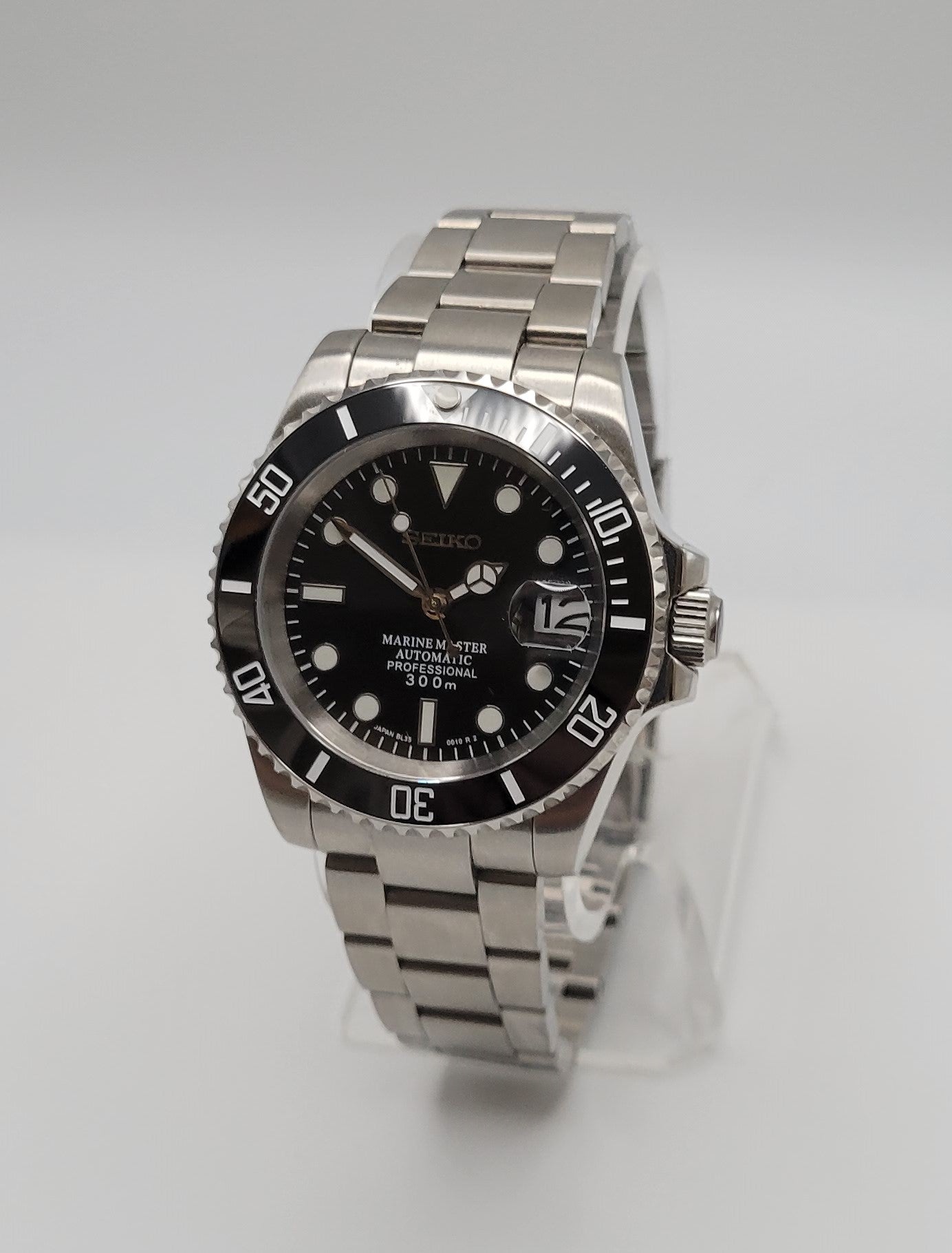 NEW! Seiko Sub Custom Mod Watch - Black