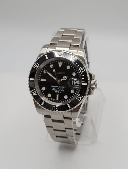 NEW! Seiko Sub Custom Mod Watch - Black