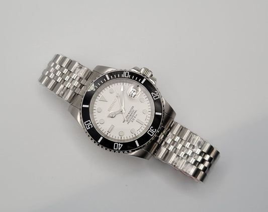 Custom Sub Mod Watch (White)