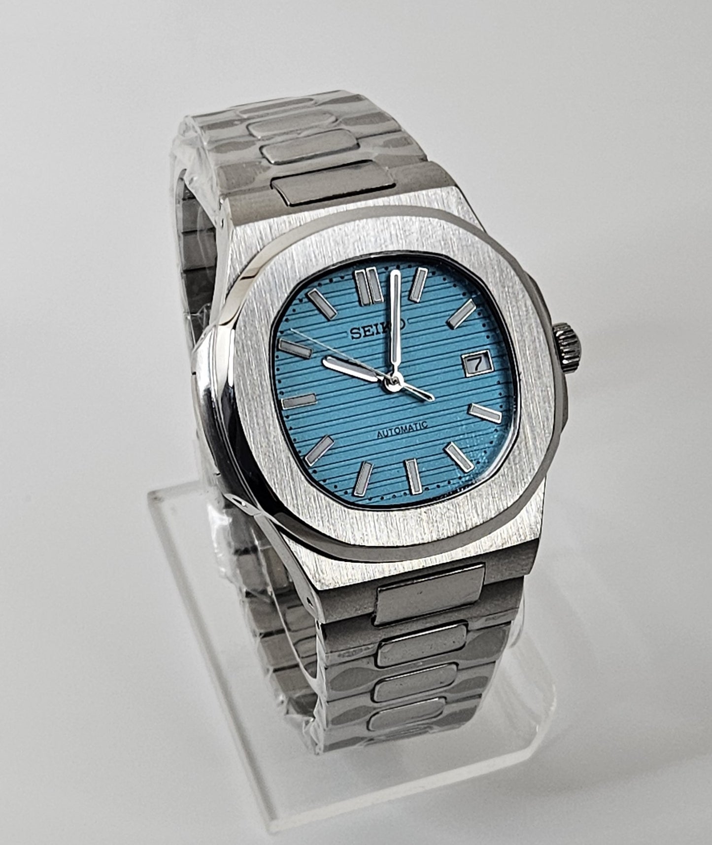 Nearly New: Custom Seiko Nautilus Mod, Light Blue