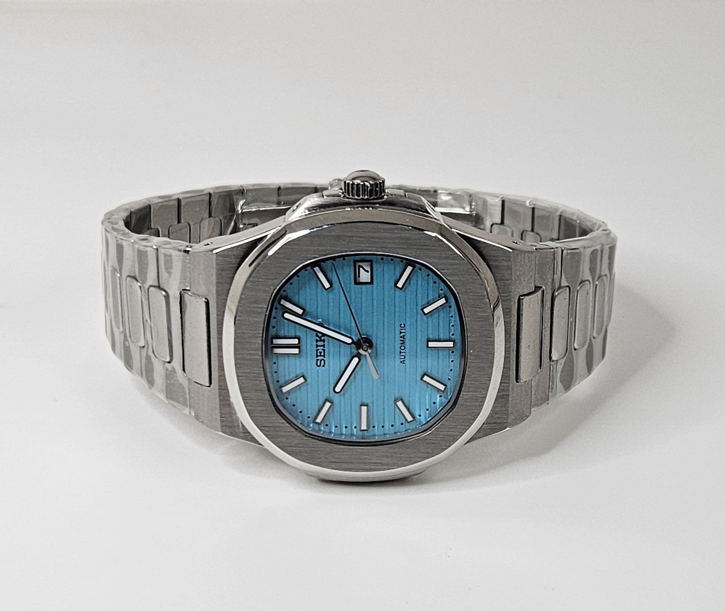 Nearly New: Custom Seiko Nautilus Mod, Light Blue