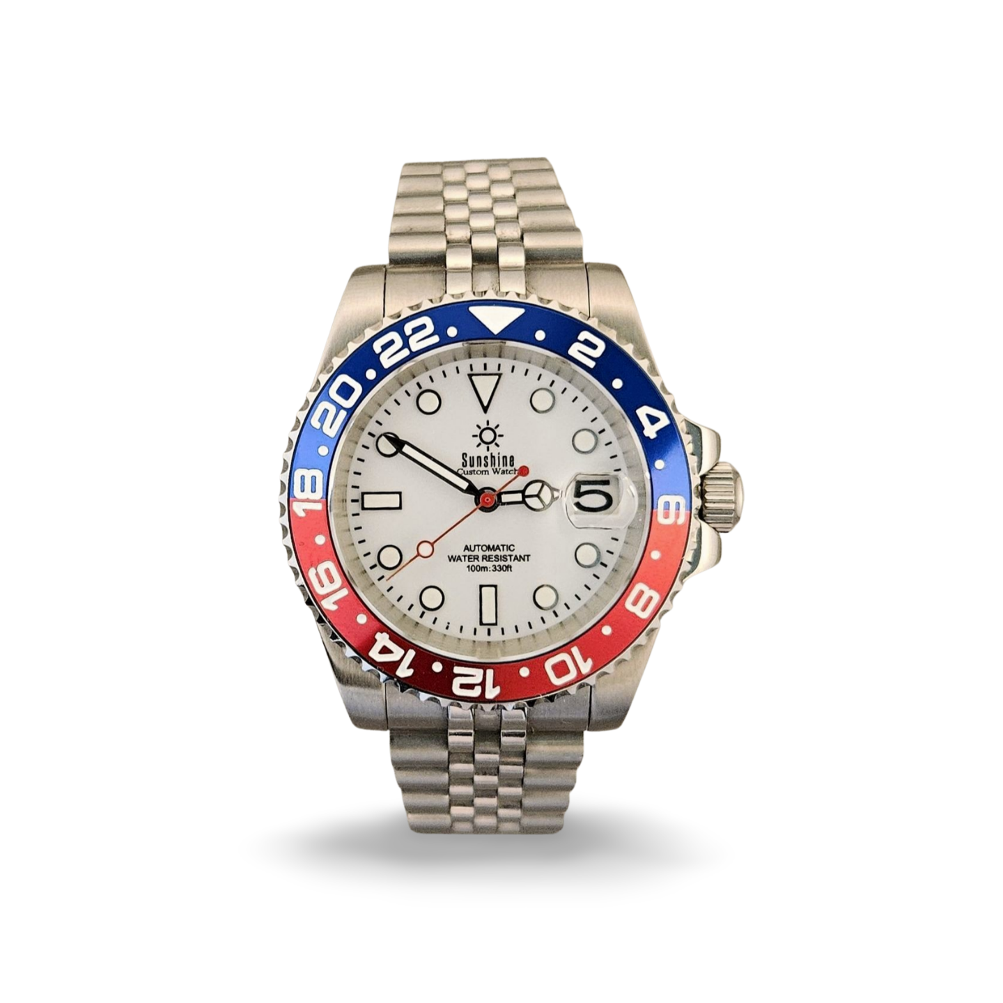 40mm Sub Diver Watch - White Pepsi