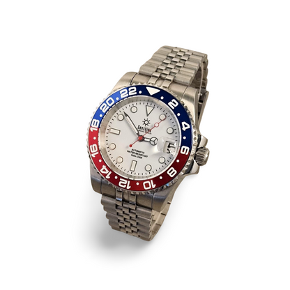 40mm Sub Diver Watch - White Pepsi