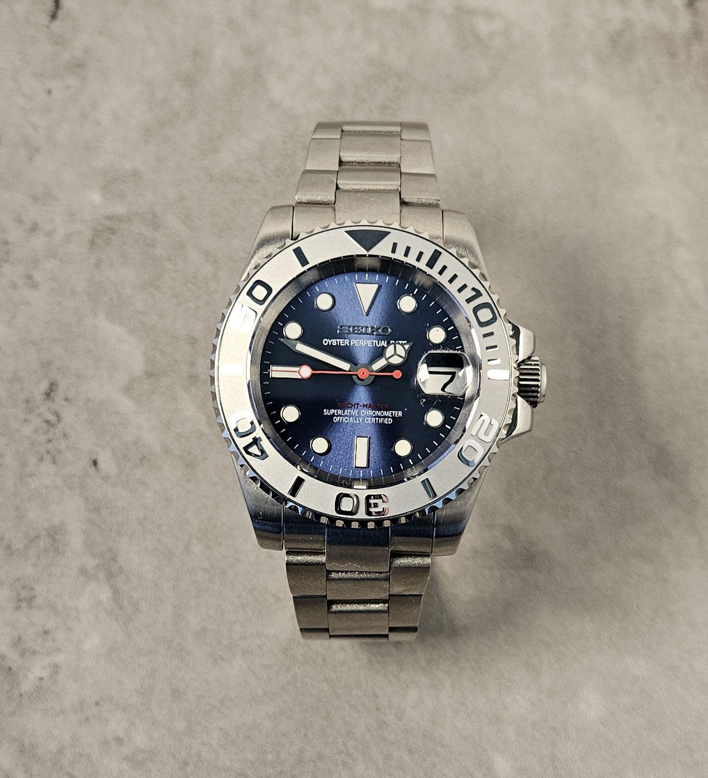 Yacht-Master Seiko Custom Mod Watch, Blue