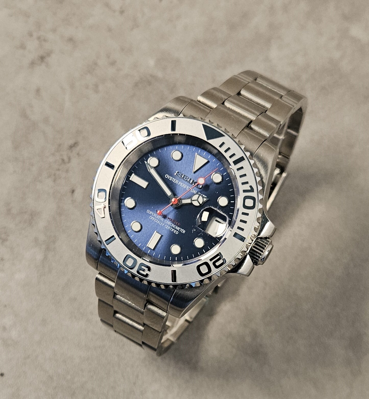 Yacht-Master Seiko Custom Mod Watch, Blue