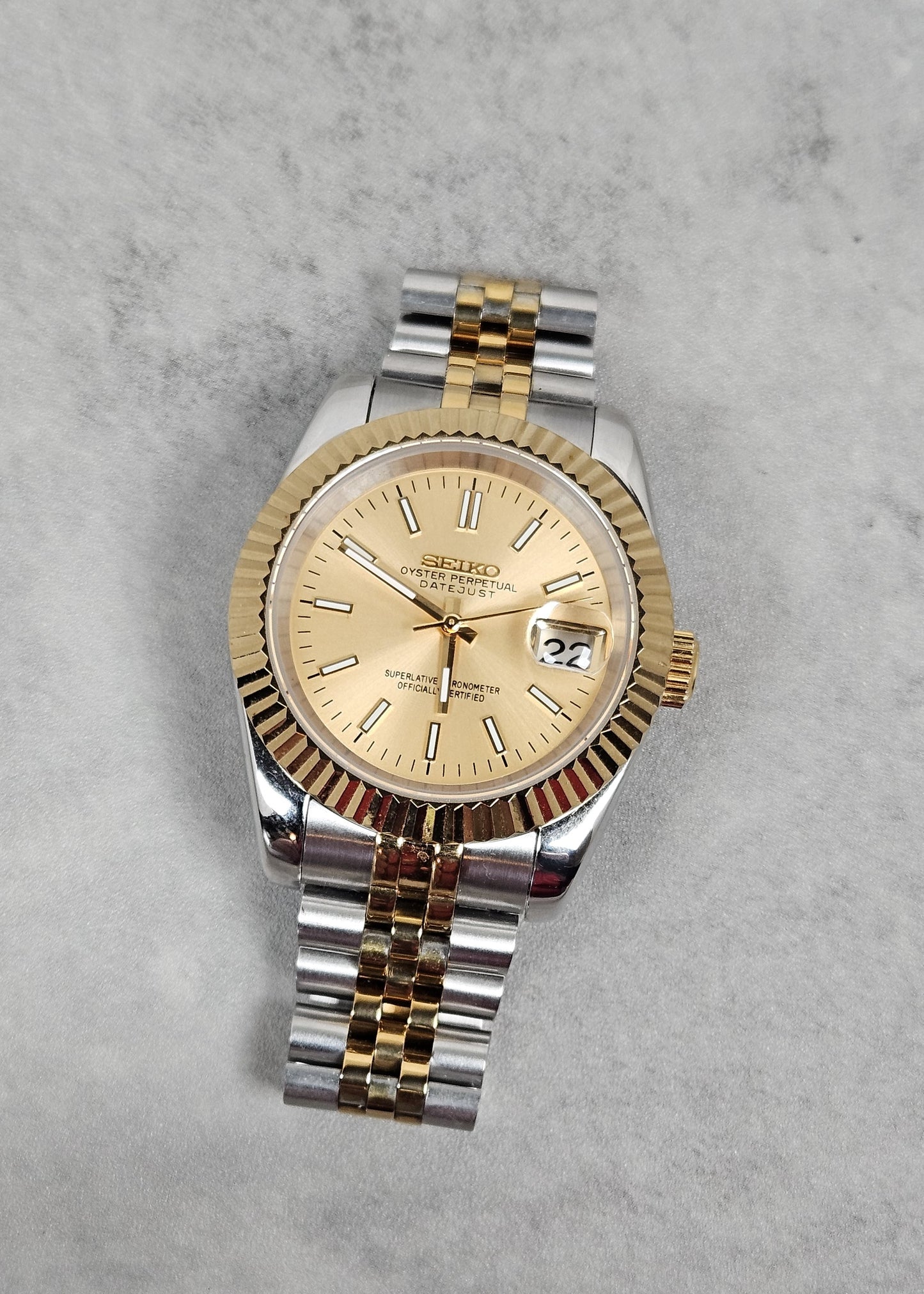 DateJust Seiko Custom Mod Watch Various Dial Colors
