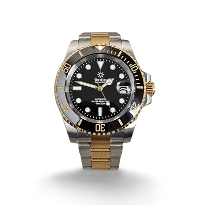 40mm Sub Diver Watch - Two Tone Black