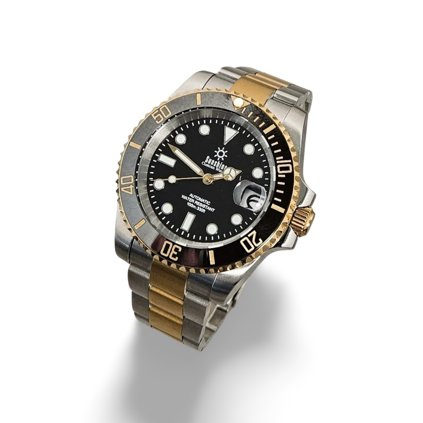 40mm Sub Diver Watch - Two Tone Black