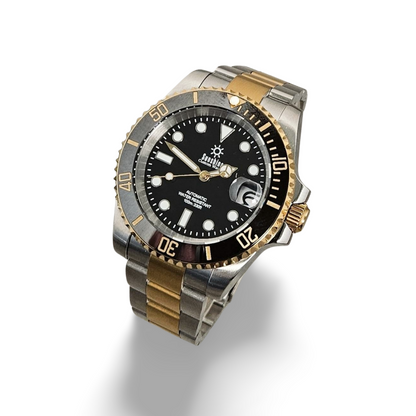 40mm Sub Diver Watch - Two Tone Black