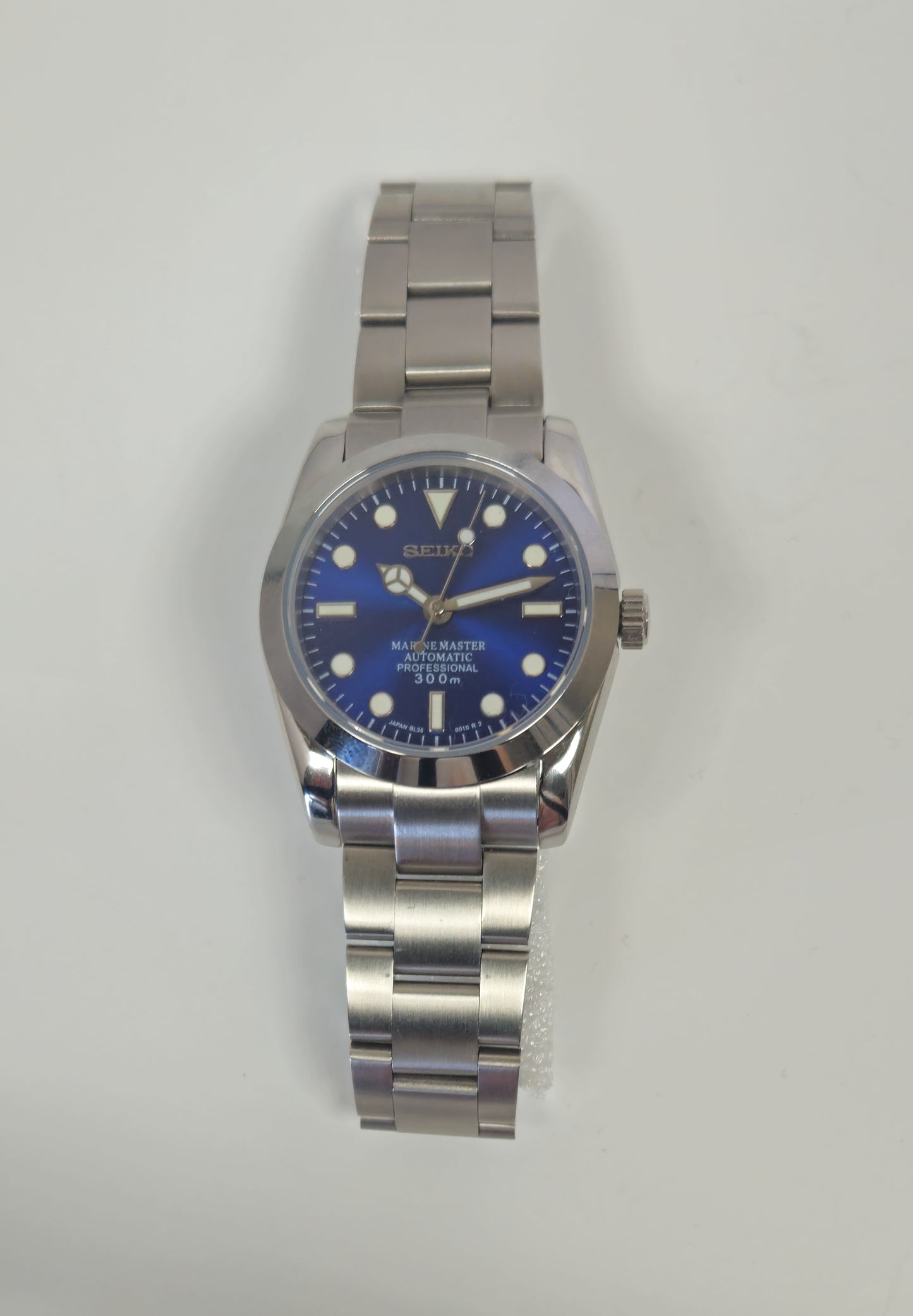 Explorer Seiko Mod Watch, Blue MM Dial
