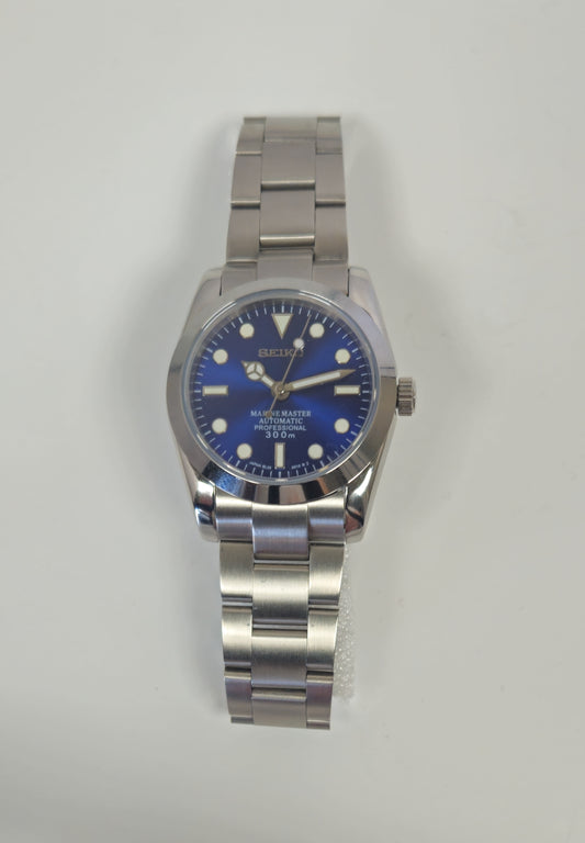 Explorer Seiko Mod Watch, Blue MM Dial