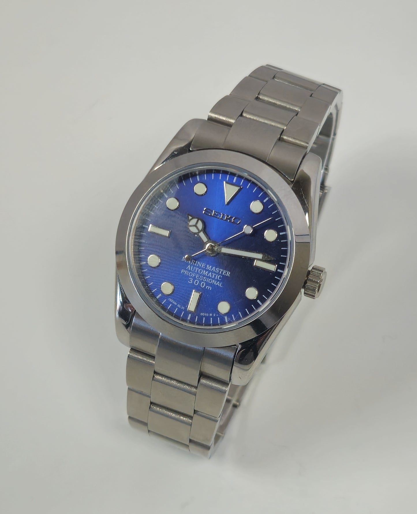 Explorer Seiko Mod Watch, Blue MM Dial