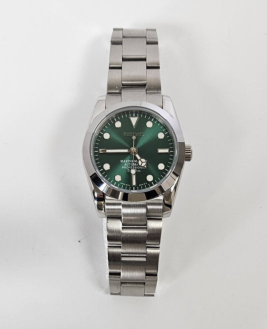 Explorer Seiko Mod Watch, Green MM Dial