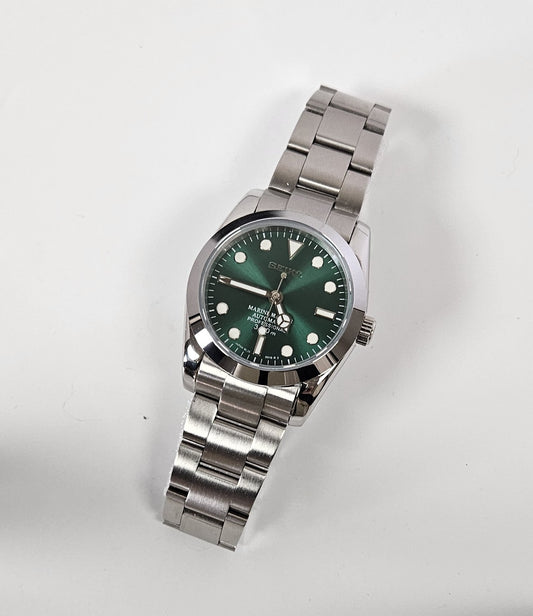 Explorer Seiko Mod Watch, Green MM Dial