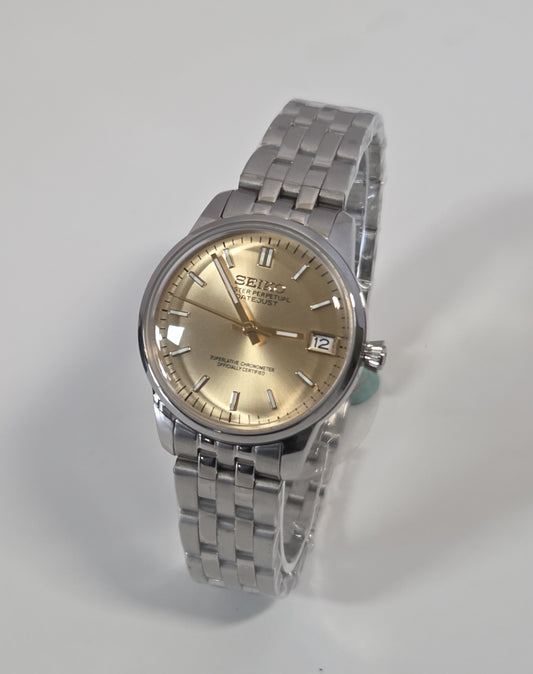NEW! Ladies Seiko Mod Watch 33mm Gold Dial