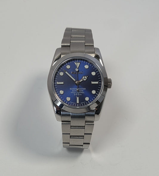 Explorer Seiko Mod Watch, Blue MM Dial