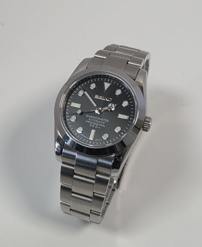 Explorer Seiko Mod Watch, Black MM Dial