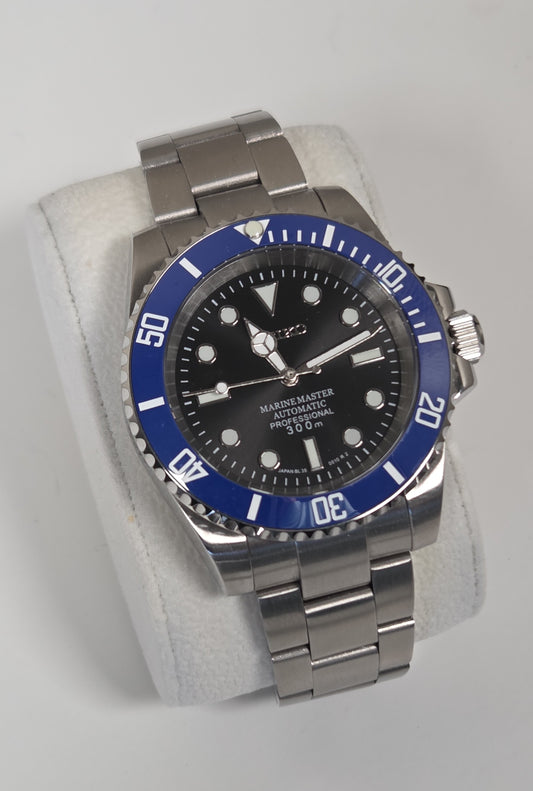 Seiko Sub Custom Mod Watch - Black / Blue (VH31)