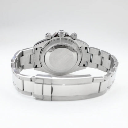 Silver wristwatch on a white background