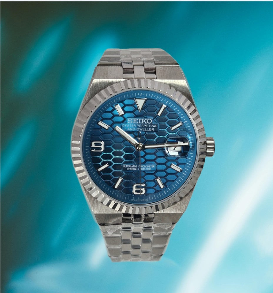 Seiko Land Dweller Custom Mod - Royal Blue Dial