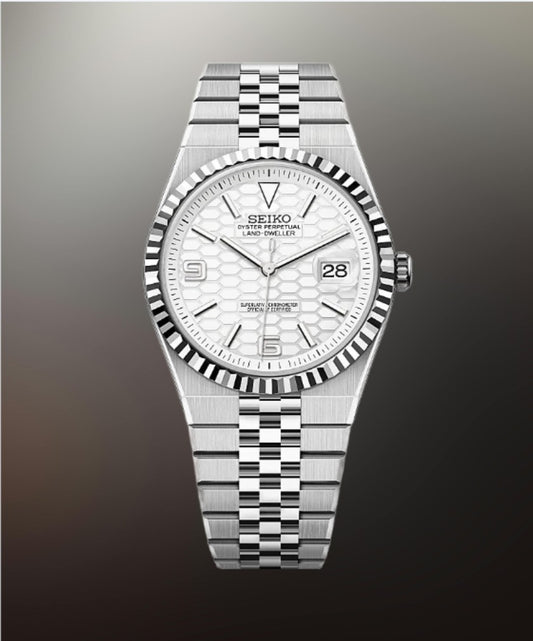 Seiko Land Dweller Custom Mod - White Dial