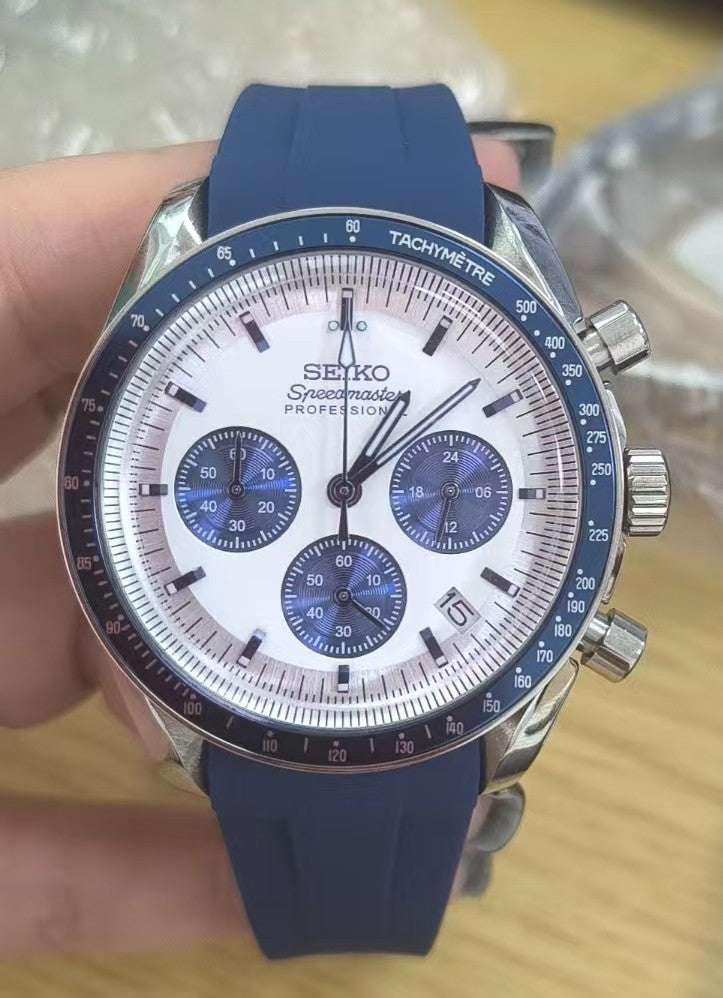 Custom "Speedy" Mod Watch | Blue / White