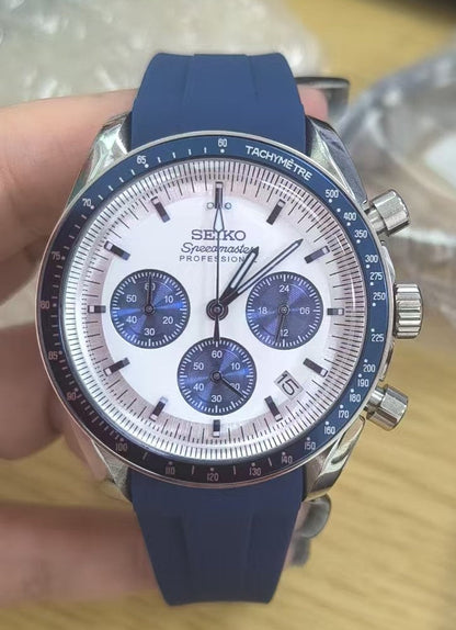 Custom "Speedy" Mod Watch | Blue / White