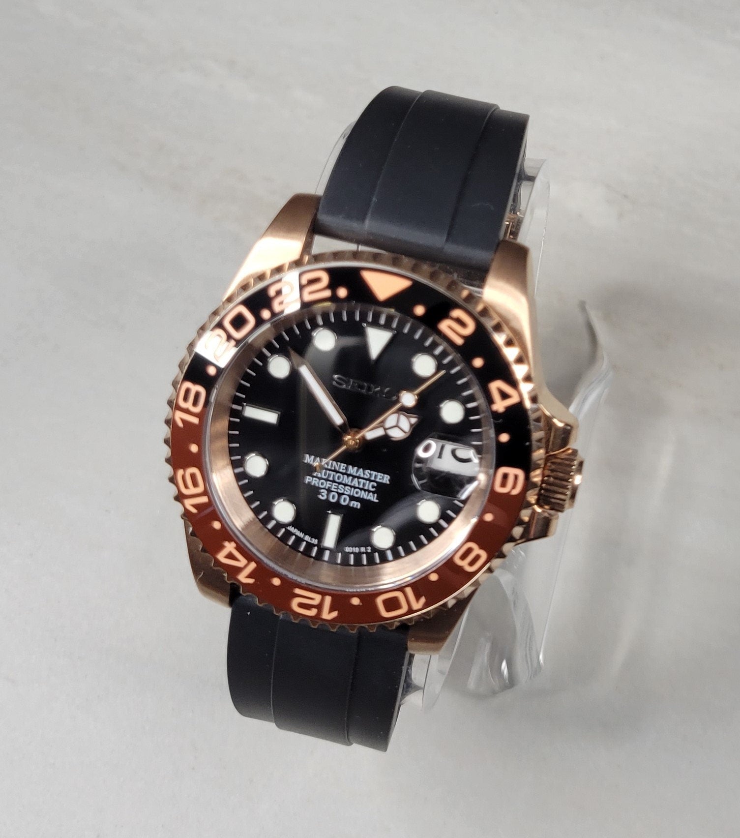 Sei-GMT Rootbeer- Custom Seiko Mod NH34 Automatic