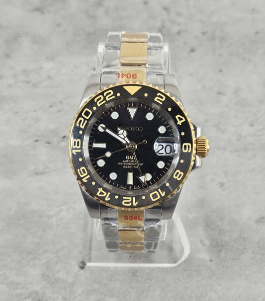 GMT Seiko Custom Watch, Two Tone - Sunshine Custom Watch