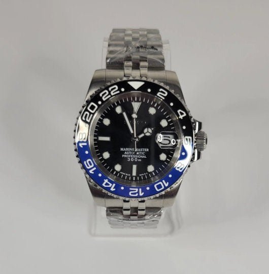 Seiko Custom Mod Watch Blue/Black Ceramic Bezel, Sapphire - powered by NH35 Automatic Movement - Sunshine Custom Watch