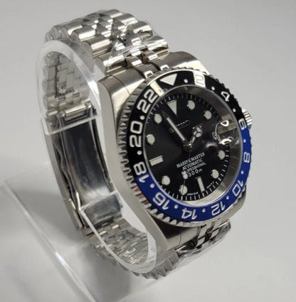 Seiko Custom Mod Watch Blue/Black Ceramic Bezel, Sapphire - powered by NH35 Automatic Movement - Sunshine Custom Watch