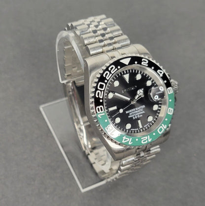 Seiko Custom Mod Watch Build - Black Dial with Sprite Ceramic Bezel powered by Seiko NH35 Automatic - Sunshine Custom Watch