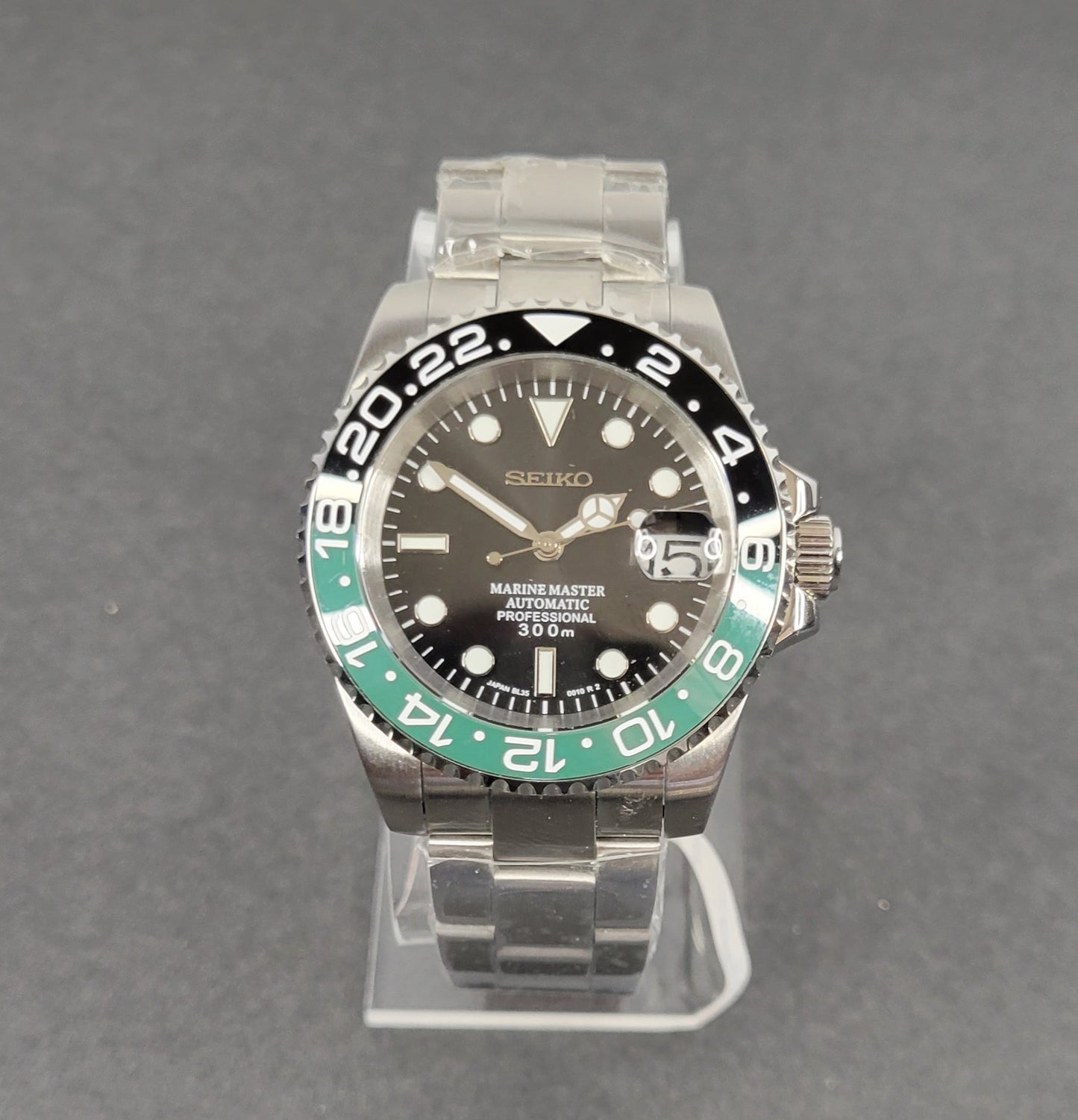 Seiko Custom Mod Watch Build - Black Dial with Sprite Ceramic Bezel powered by Seiko NH35 Automatic - Sunshine Custom Watch