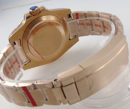 Seiko Custom Mod Watch, Rose Gold - Yacht Style- Powered by NH35 Automatic - Sunshine Custom Watch