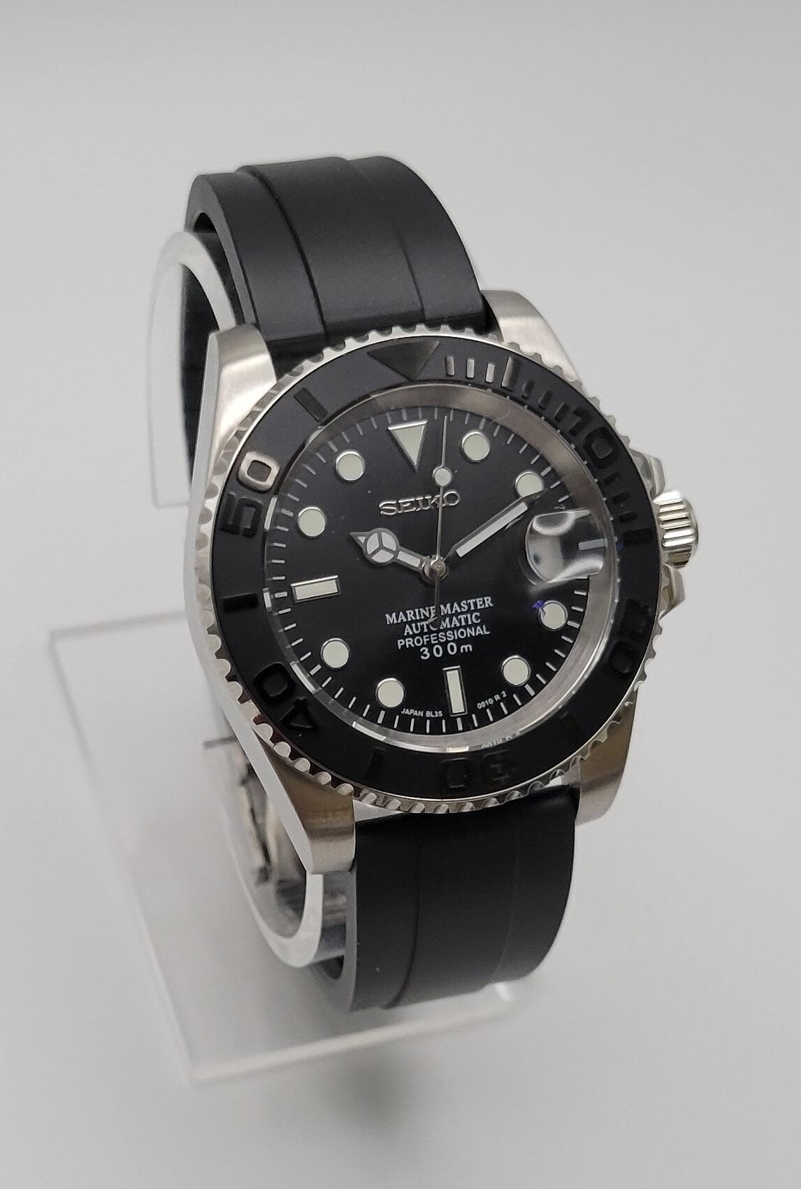 Seiko Custom Mod Watch, Stainless Yacht Style - NH35 - Sunshine Custom Watch