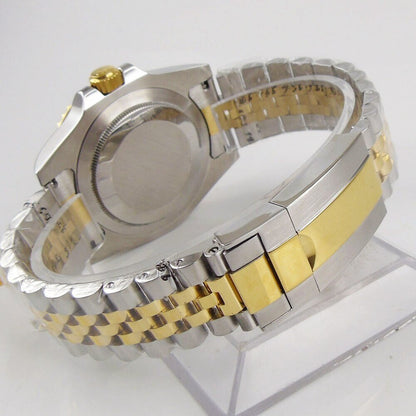 Seiko Custom Mod Watch, Two Tone Gold, Stainless Steel, Green Dial - NH35 - Sunshine Custom Watch